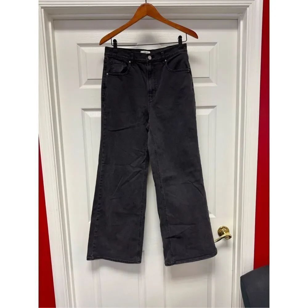 PACSUN Black Stretch Wide Leg Jeans sz 29 EUC